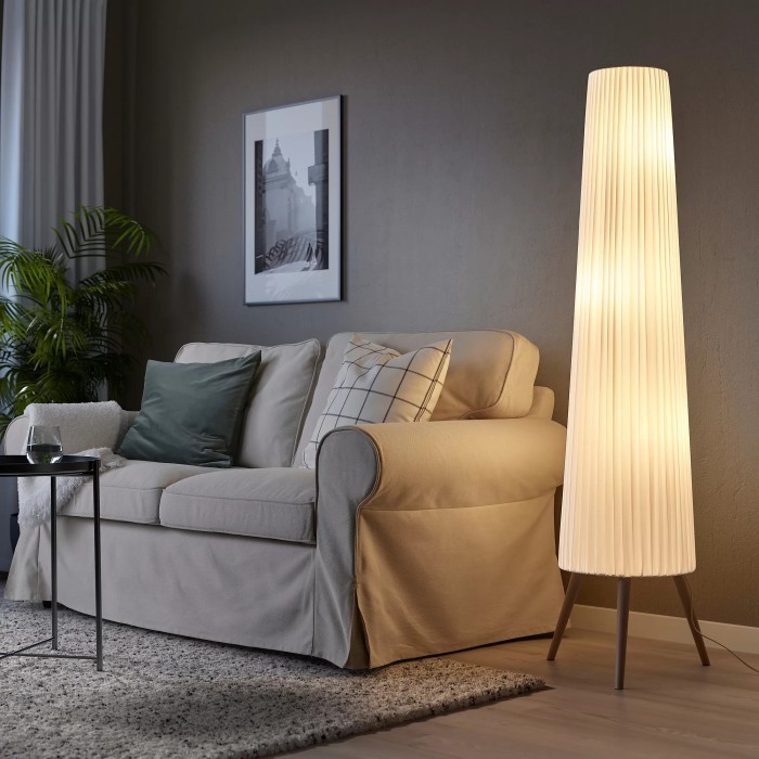 Lampu Lantai Tiang Kayu Tripod Standing Lamp Floor Lamp Minimalis Lampu