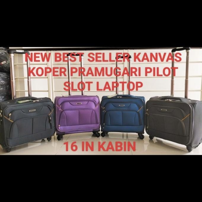 BEBAS ONGKIR - KOPER KABIN KAIN 14 INCHI POLO GARDEN MODEL PRAMUGARI ORIGINAL RODA 4