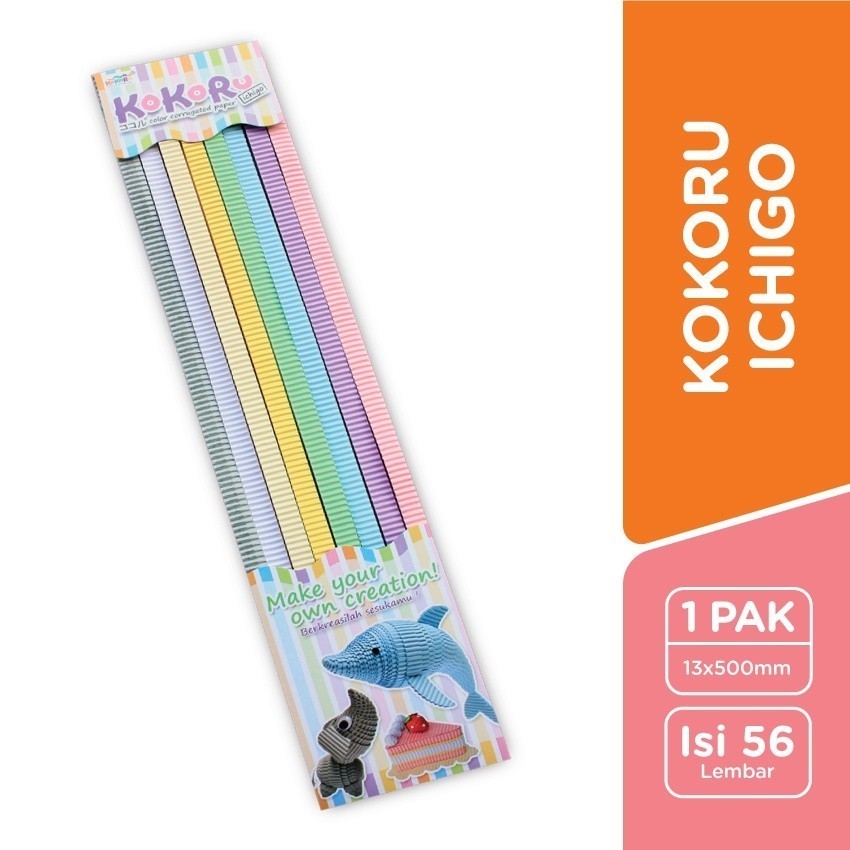 

[BINTANG AR STATIONERY] Kokoru Kertas Bergelombang Ichigo 1,3 x 50 cm - KKR ICHIGO STR