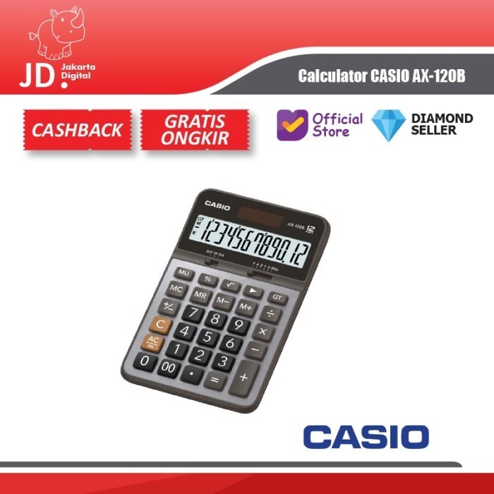 

Ready Calculator CASIO AX-120B / Kalkulator Casio AX-120B