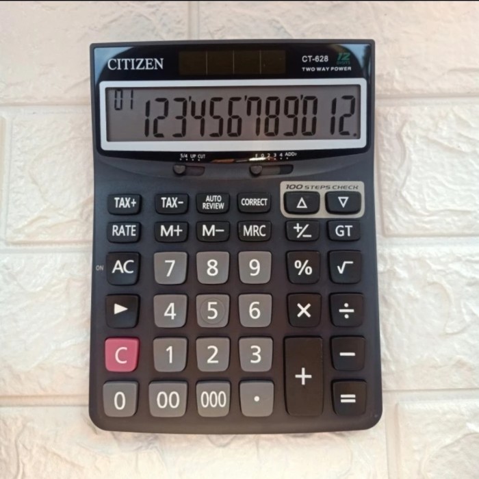 

Ready CITIZEN CT628 12Digit CHECK CORRECT Kalkulator / Calculator CT 628