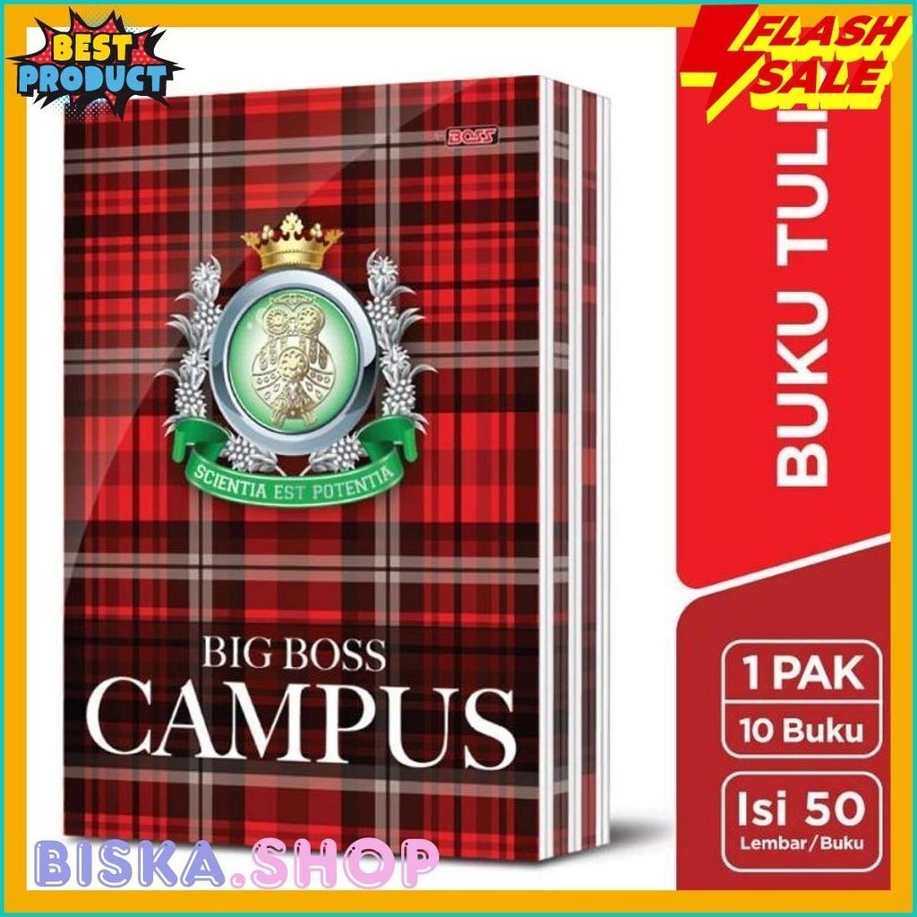 

[Pack 10 Bk] Buku Tulis Big Boss Isi 50 Lembar / Buku Tulis Isi 50 Lembar Panjang (Lagi Viral)