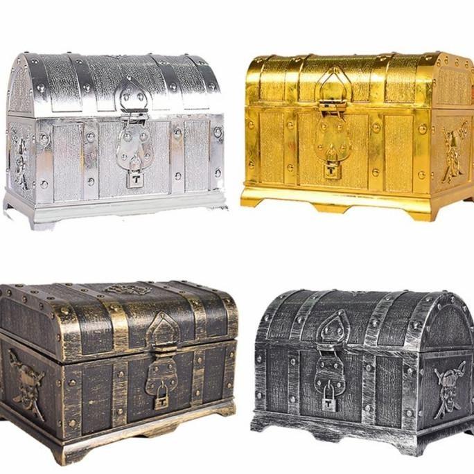 pirate treasure chest mainan harta karun bajak laut empty box