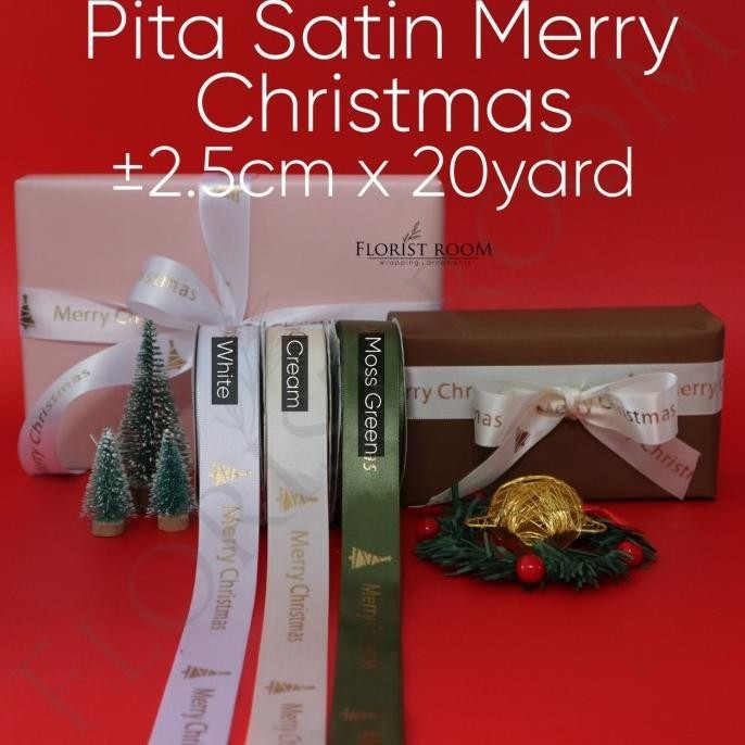 

Pita Satin Merry Christmas 2.5cm x 20yard - Pita Natal