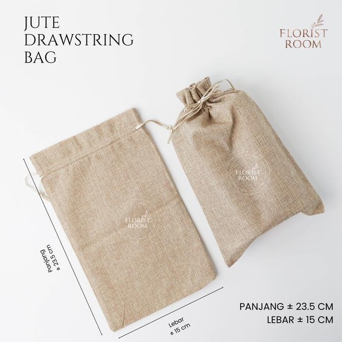Jute Drawstring Bag - Pouch Jute - Goni