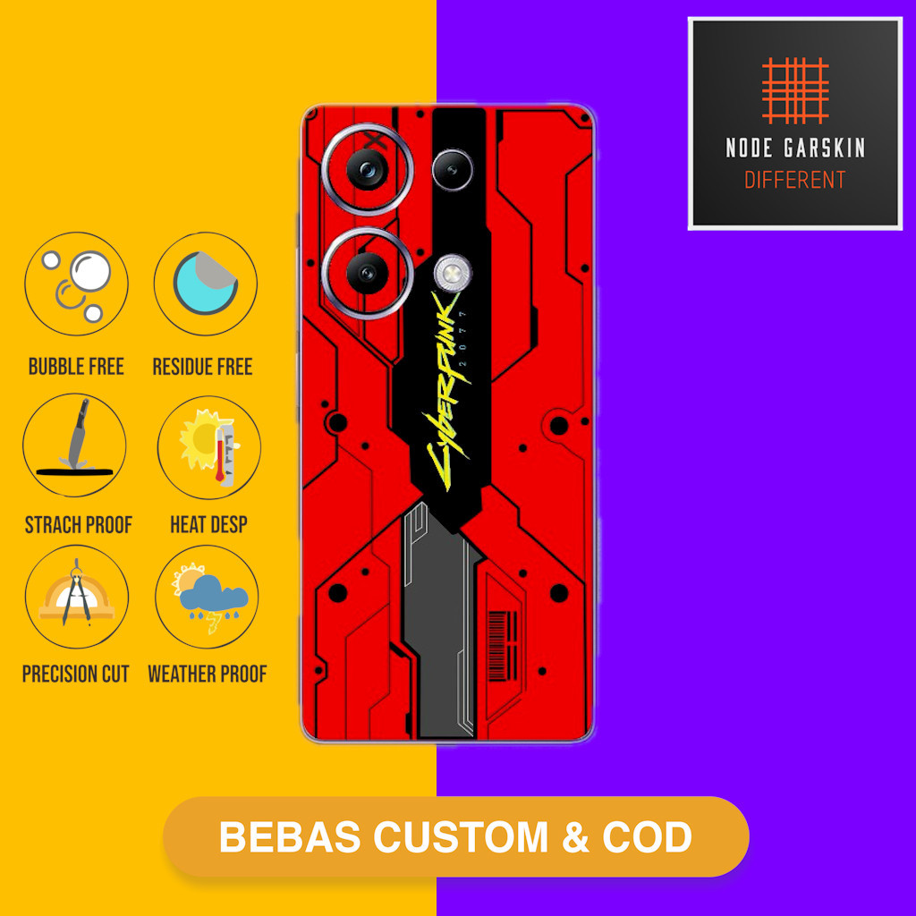 Garskin Skin protector Poco M6 pro 4G fullbody atau Backonly - cyberpunk Kode - 9mb3