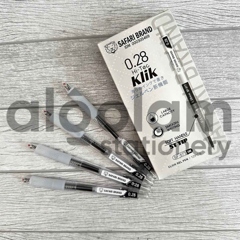 

AS25 SELUSIN ( 12 PCS ) Pulpen Hi-Tech-H Hitech Hitec Safari 0.28 mm Gel Pen Hi-Tech-H Safari 0.28mm Murah