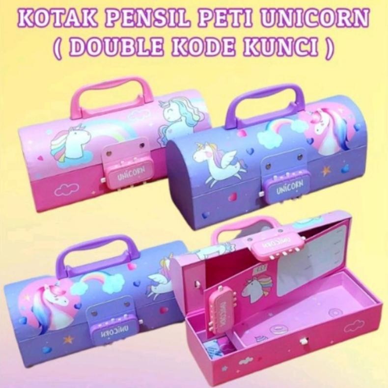 

fn-56 Tempat pensil 3 susun kode BTS, Unicorn/ Tempat pensil kode password Unicorn, BTS BT21 Termurah