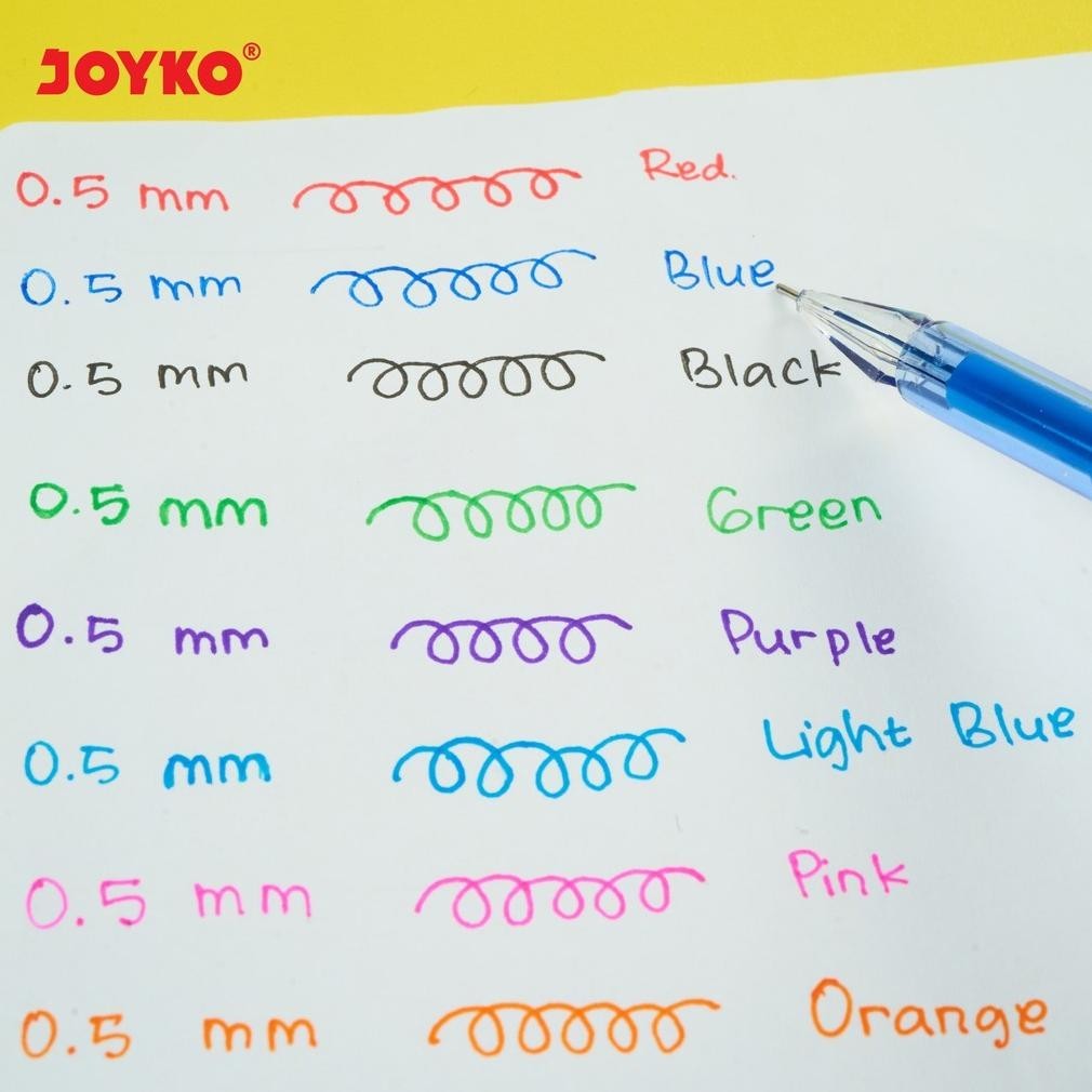 

KOE-1116 Color Gel Pen Pulpen Pena Joyko GPC-309S 8 Warna 0.5 mm Sale