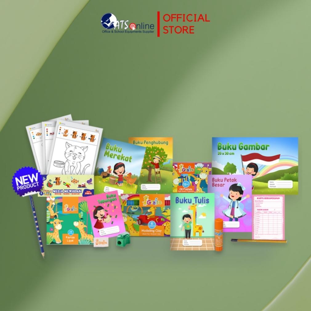 

OKK-1520 GRAFIE PAKEKO Paket ATK Alat Tulis Anak Lengkap Murah