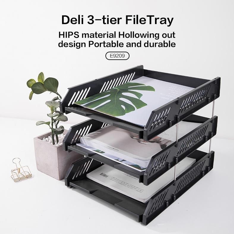 

PJJ-1621 Deli Tempat File Kualitas Tinggi, 2 dan 3 Tingkat 26,8x33,6 E9208 E9209 Berkualitas