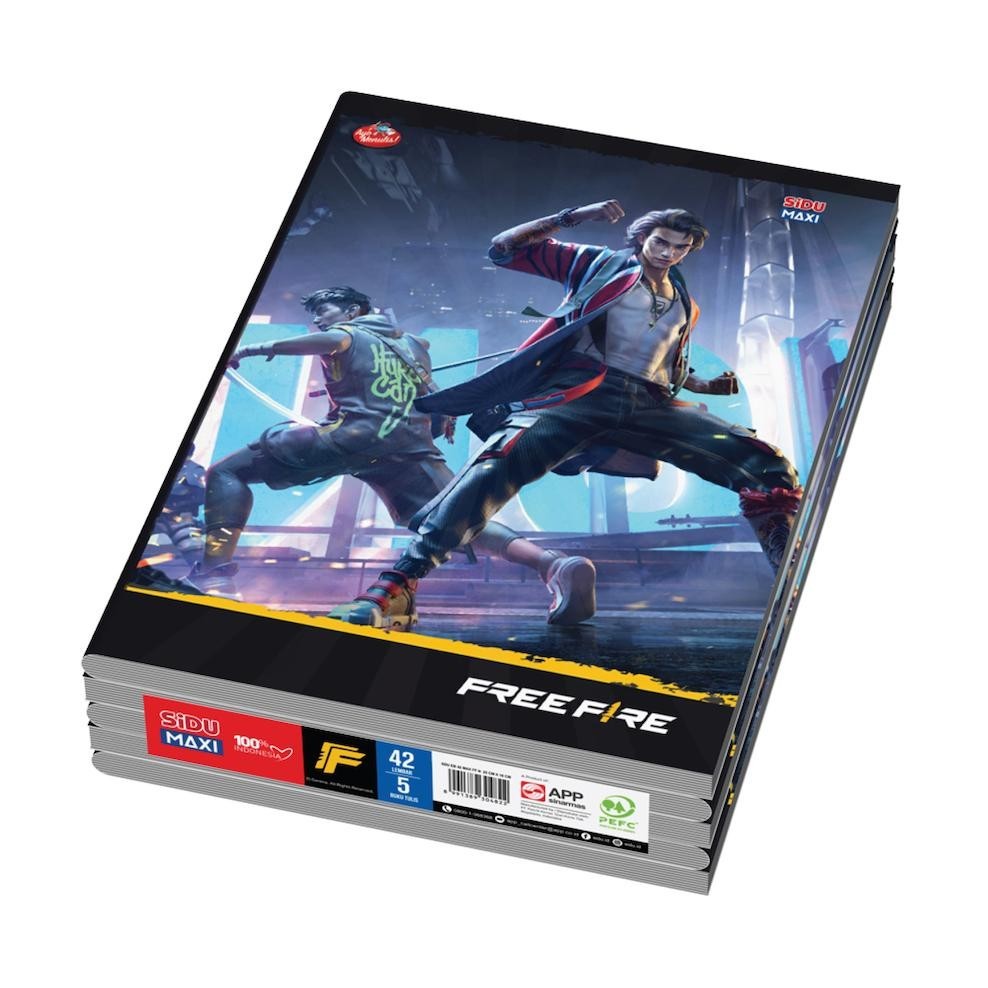

Big Sale Sidu Maxi Buku Tulis Free Fire 42 Lembar - 5 Buku