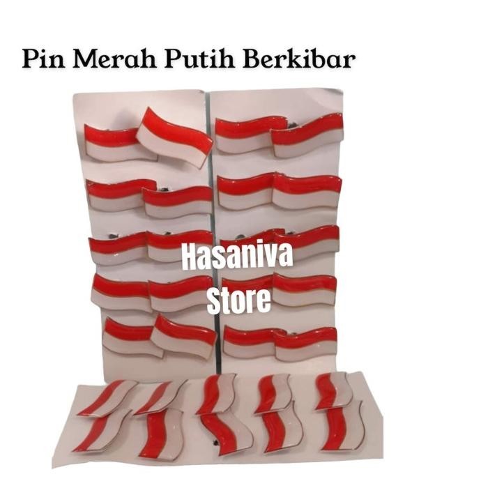 ,,,,,,,] PIN Bendera Merah Putih Berkibar