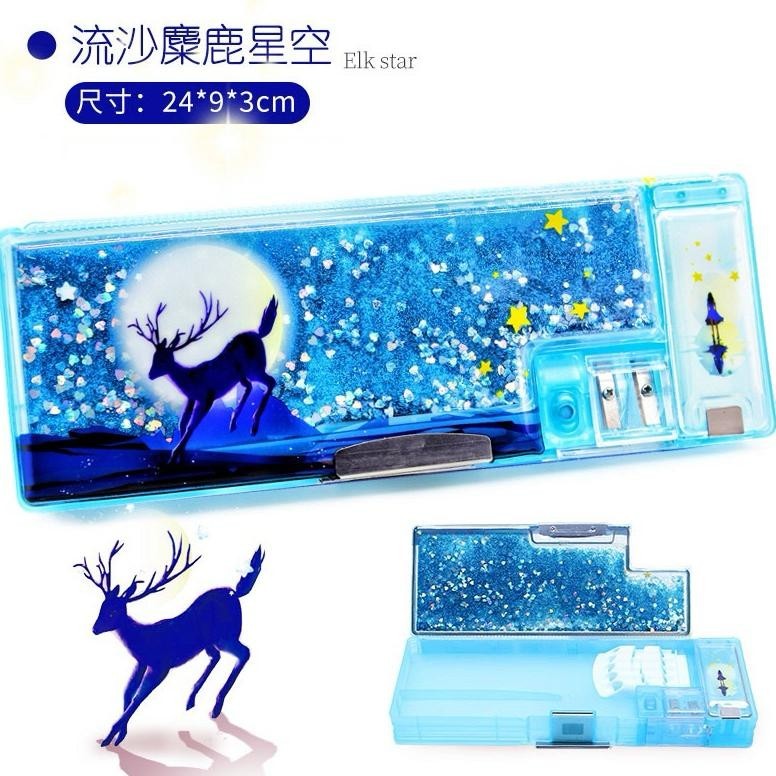 

TGC-1924 Kotak Pensil Magnet Glitter Air / Tempat Pensil karakter 2 sisi Premium