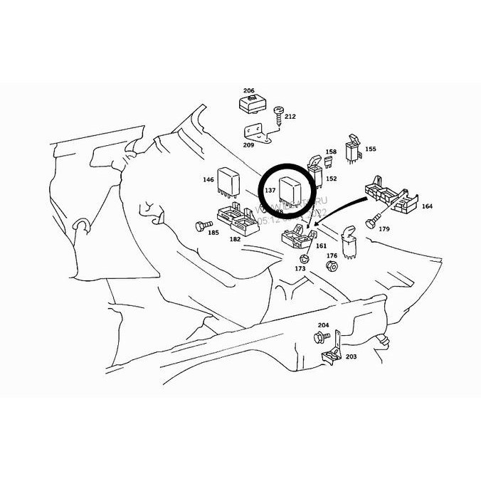 Relay Fuel Pump W124 300E W201 W126 W463 6 Silinder A0035452405