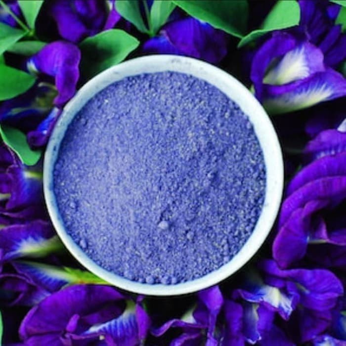 

Terlaris tepung bubuk bunga telang Butterfly pea powder pewarna makanan alami SALE