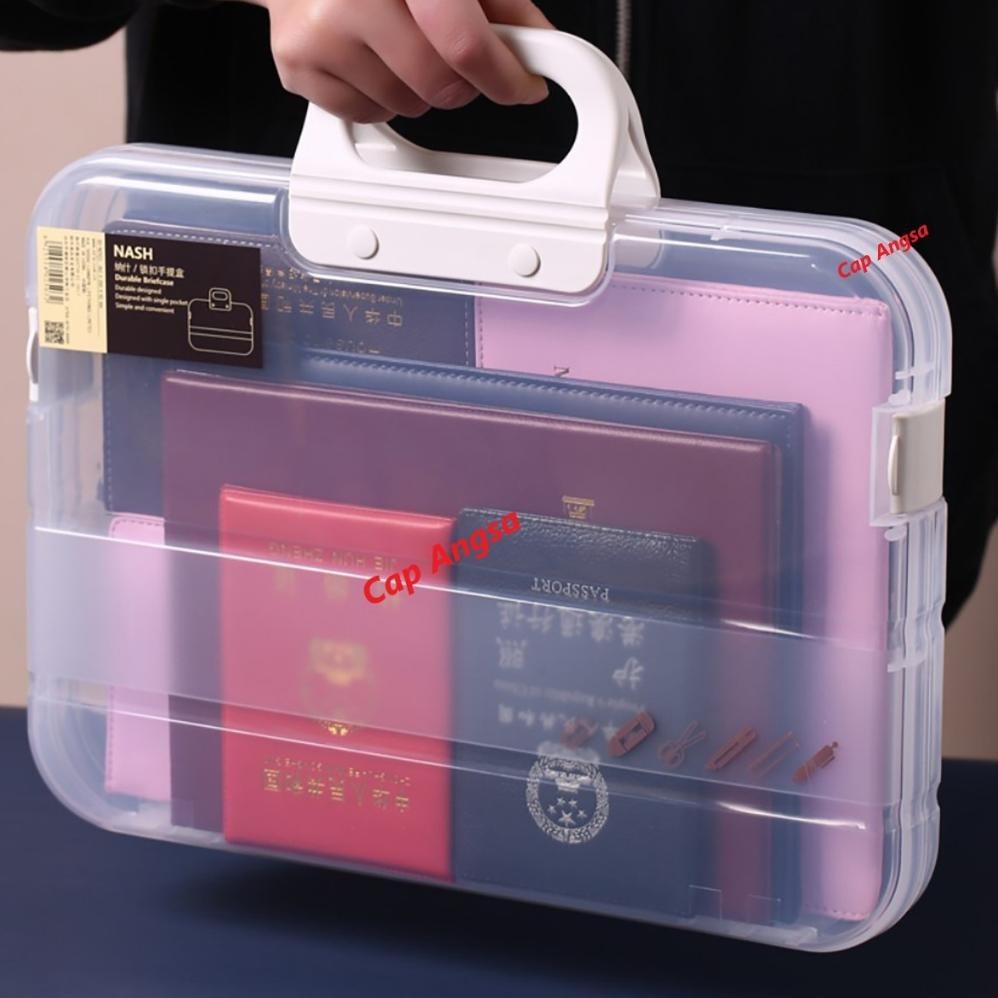 

gfd-12 MAP FOLDER TRANSPARAN TRAVEL DOCUMENT BAG FILE STORAGE ORGANIZER ANTI AIR DEBU KOTAK PENYIMPANAN BERKAS ARSIP Sale