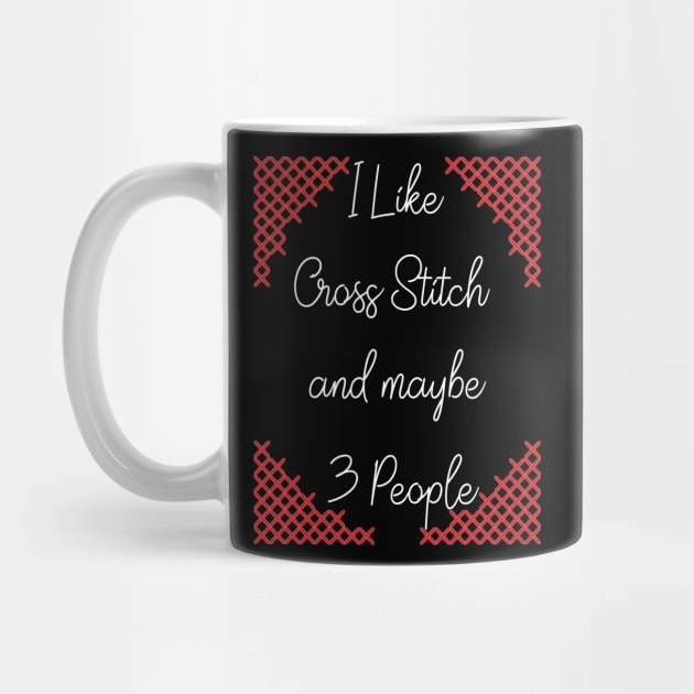 Mug Kopi Cross Stitcher Introvert Introvert Cross Stitcher Coffee Mug