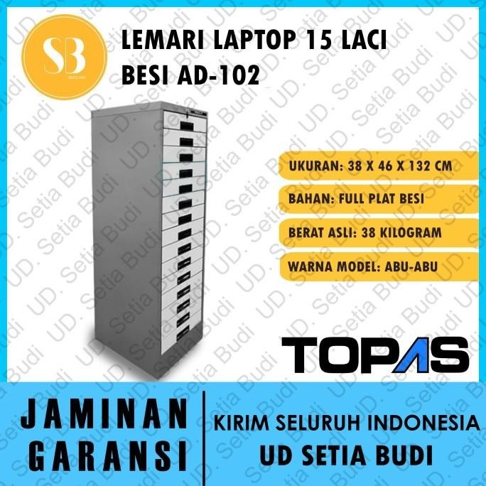 

TERBARU - Lemari Laptop 15 Laci Besi TOPAS AD 102