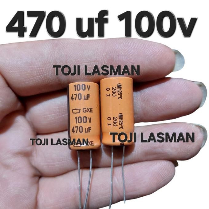 ( 470 Uf 100V ) Elko Elco 470Uf 470 Mikro Uf 100 V Volt 100Volt 100V