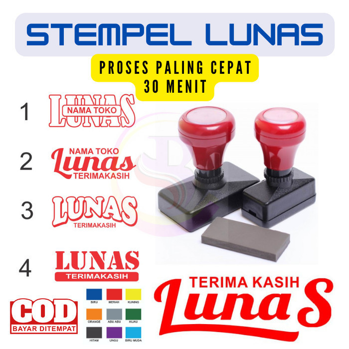 

Sale Stempel Lunas/Custom/Otomatis Tinta