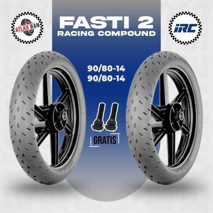 Paket Ban Tubles Motor Matic IRC FASTI 2 90/80 - 90/80 Ring 14