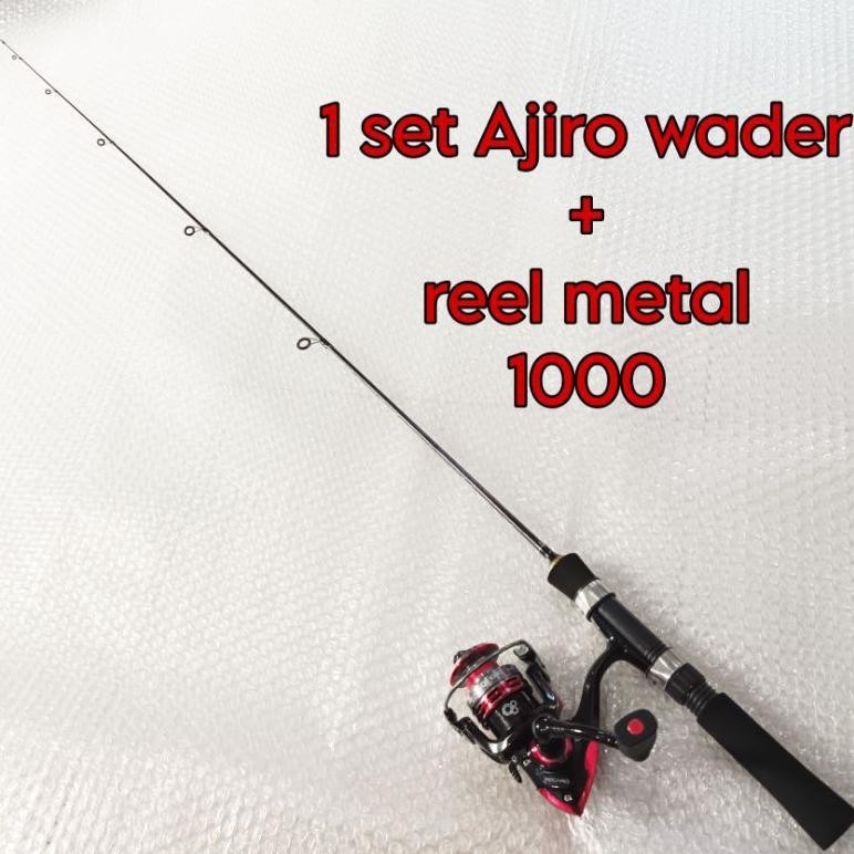 Sale Termurah Laris Cod Satu Set Joran Casting Wader Ul Lentur Ajiro Wader Ultralight 135 150 Cm Ter