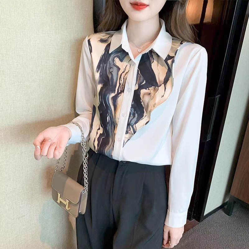 Blouse Premium Blouse Norin Vintage Marble Korean Style Crincle Airflow