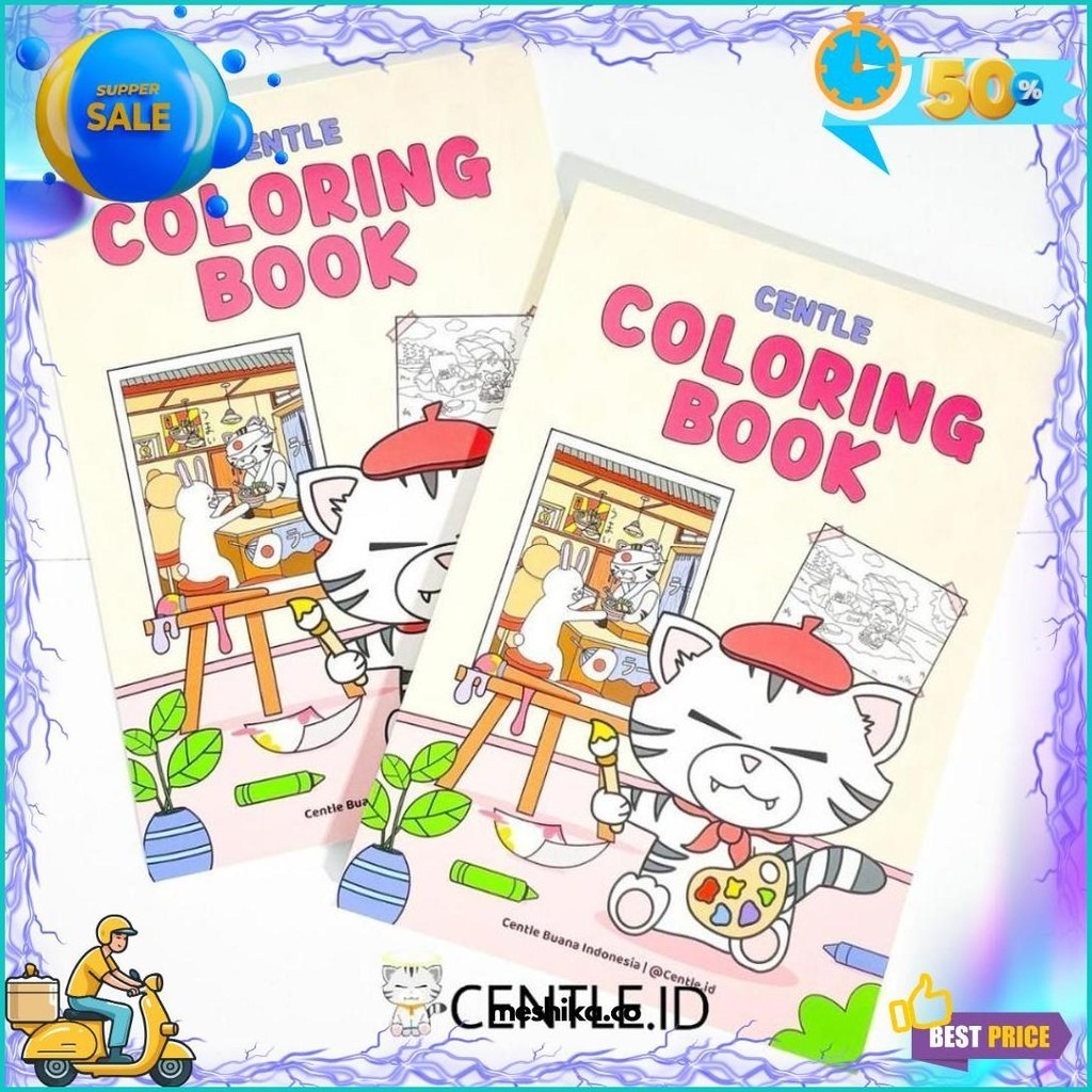 

(Dyi) Centle.Id Buku Gambar Kreatifitas Anak Coloring Book A4 Alat-Alat Tulis Aesthetic