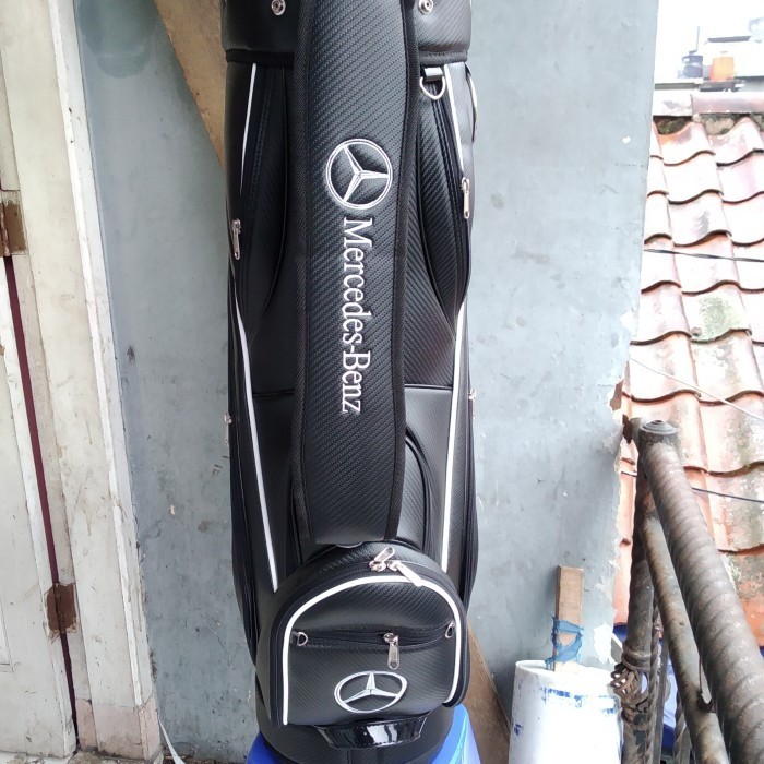 Nat Tas Golf Mercedes Benz Hitam Polos