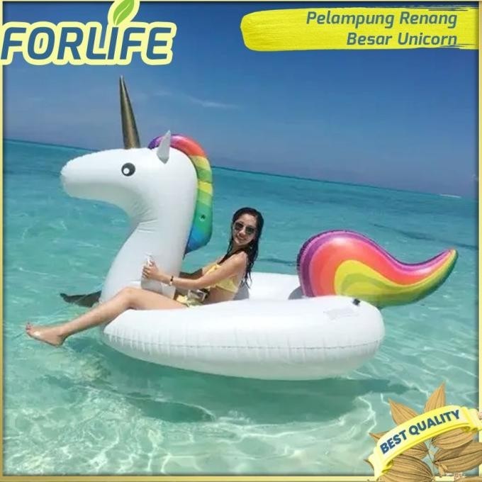 Ban renang aesthetic unicorn karakter besar/ Pelampung duduk dewasa