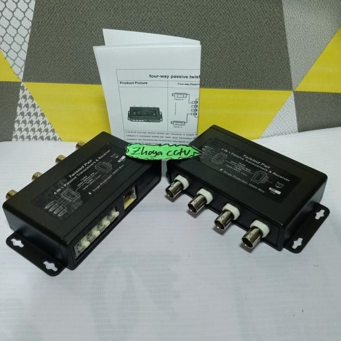 video balun 4ch passive cctv