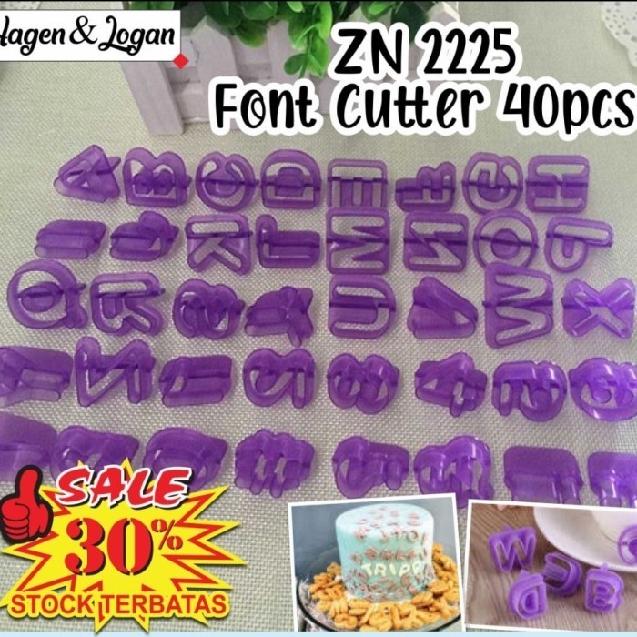 

Terbaru Zn2225 Font Cutter 40Pcs, Cetakan Huruf A-Z Dan Angka 0-9, Plastik Promo Terlaris
