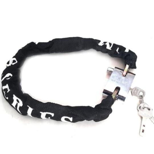 Rantai + Gembok / Gembok Motor Pagar Sepeda Panjang 60 Cm