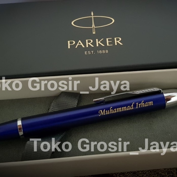 

Pulpen Parker Im Original Biru klip silver gratis ukir nama sendiri