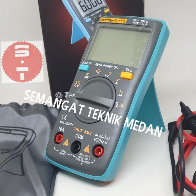 ZT102 DIGITAL MULTIMETER MULTITESTER AVOMETER LCD DISPLAY ZOTEK ZT 102