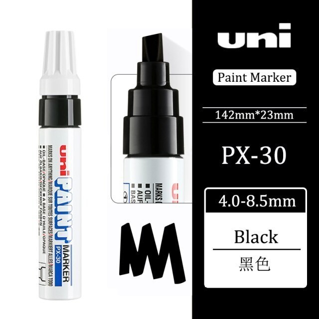 

NEWS UNI PAINT MARKER PX-30 BLACK SPIDOL OIL BASED REPAINT BOOST NMD