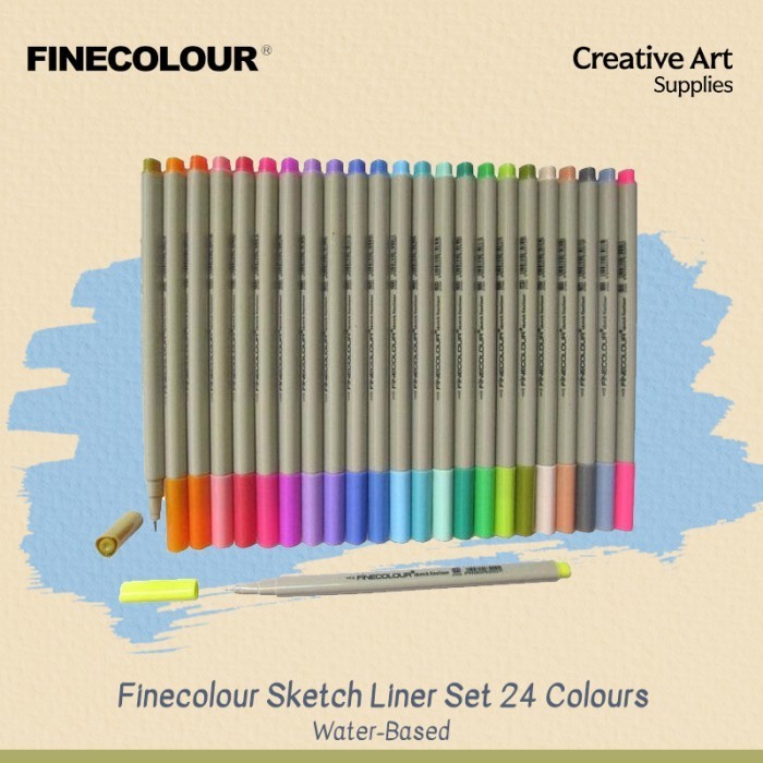 

Sketch Liner Finecolour Set 24 A/B Colours Pen 0.3mm