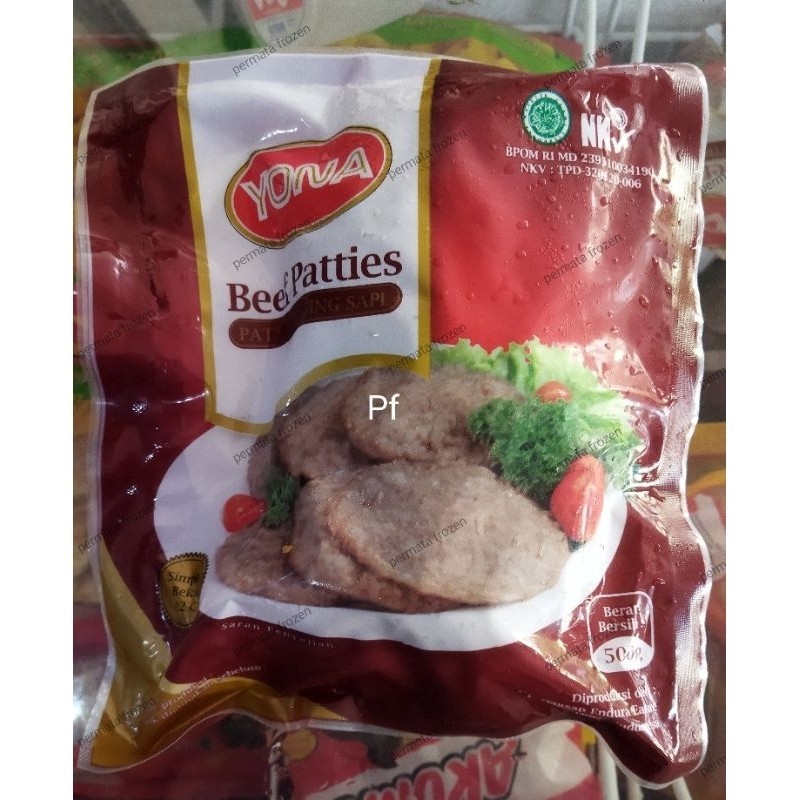 

Beef patties Yona 500 gram 10 pcs