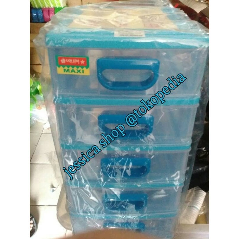 Laci Plastik / Rak Laci Serbaa Estima Maxi Lion Star Susun 5