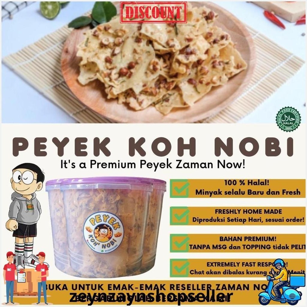 

Peyek Viral Koh Nobi Kemasan Toples 5L Bisa Cod