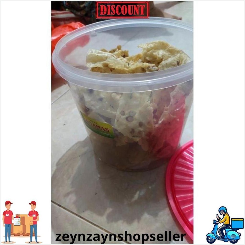 

Peyek Plus Toples 5Liter Empuk Renyah Bestseller Siap Kirim
