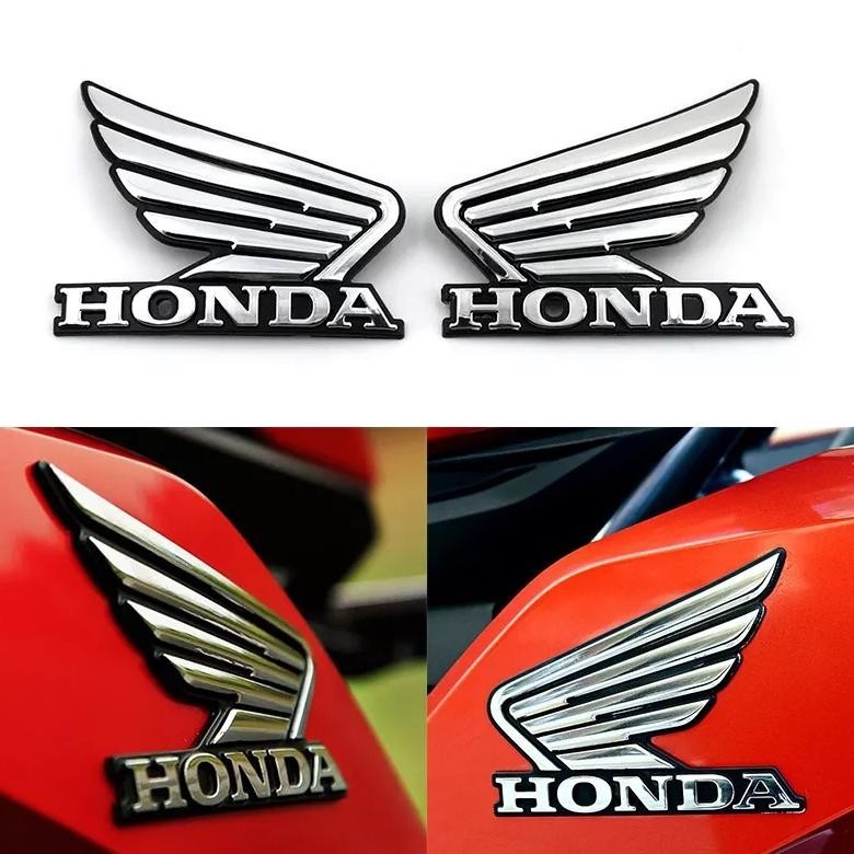 TERMURAH Emblem Sayap Honda 3D Stiker Wing Timbul Astrea Variasi 2 Pcs Satu Set Logo Wings Sepasang 
