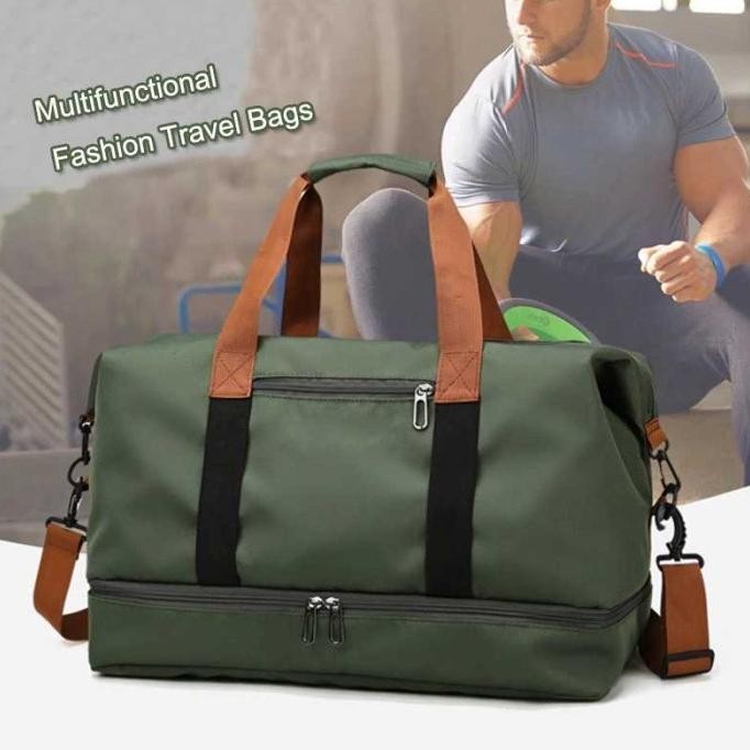 Tas Duffle Jinjing Pria Wanita Tas Gym Olahraga Travel Bag Traveling