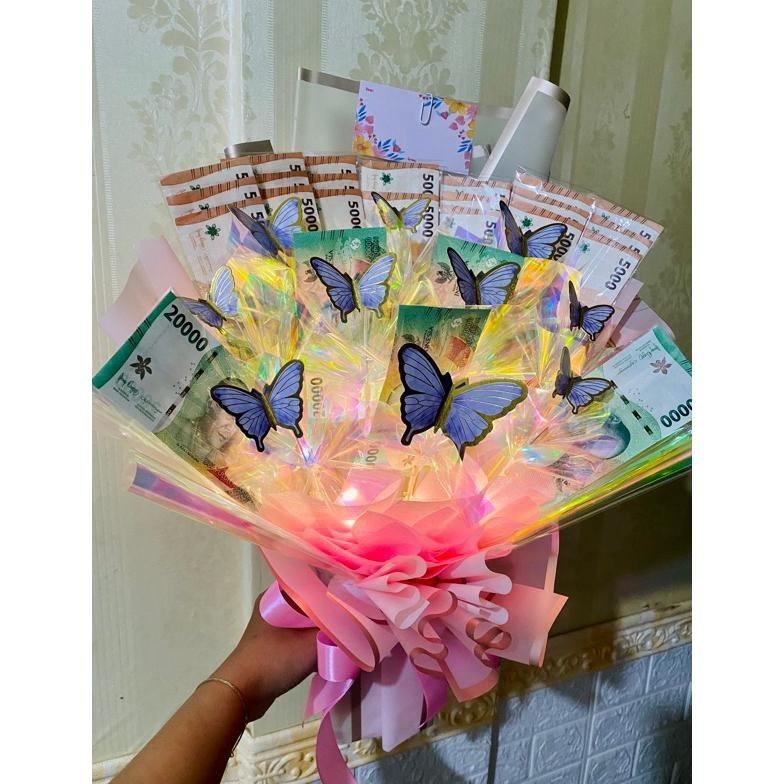 

TERLARIS BUKET KUPU KUPU LED butterfly cellophane er-79