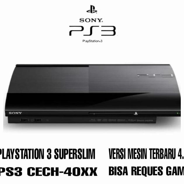 Playstation 3 Superslim Sony Ps3 Seri Cech- 40Xx Hdd 500Gb 2 Stick