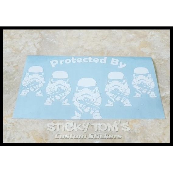 

BEST DEAL STIKER LUCU STAR WARS PROTECTED BY STORMTROOPER !!!