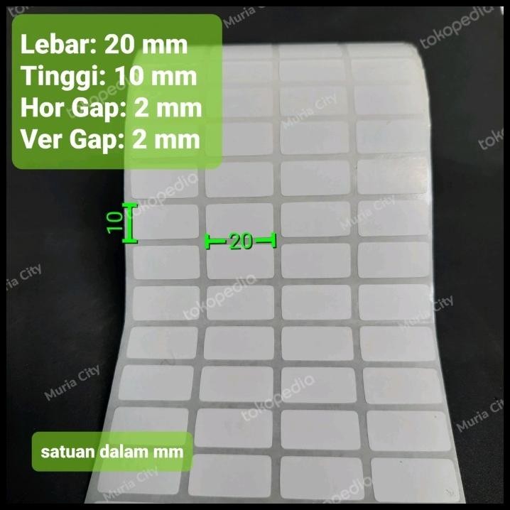 

TERMURAH LABEL STIKER BARCODE THERMAL 20X10 MM | 20MM X 10MM | 2CM X 1CM | 2X1