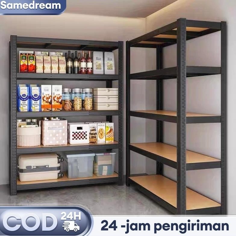 Rak besi siku lubang Rak Serbaguna Rak Gudang Rak Penyimpanan Rak Gudang Rak Supermarket