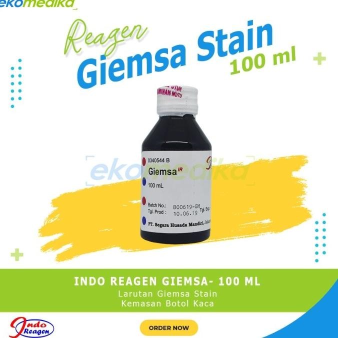 Giemsa Stain Indo Reagent Giemsa 100Ml - Larutan Giemsa 100 Ml - Non Bubble